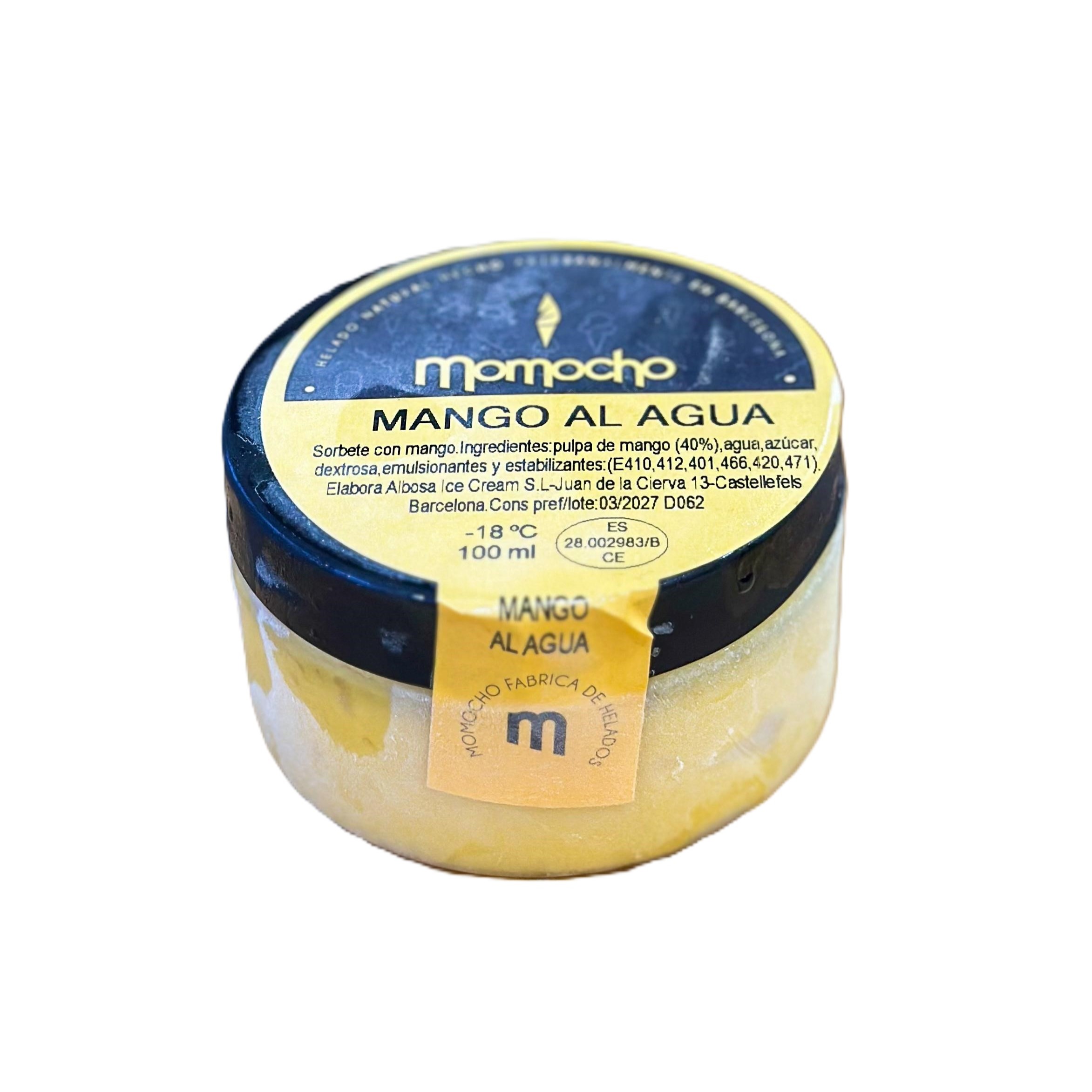 helado de mango al agua